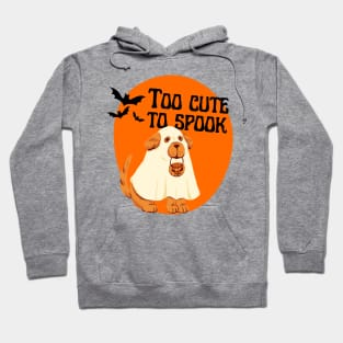 Halloween Ghostly Dog Too Cute To Spook Hoodie